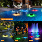 Floating Pool Lights for Party , Solar Powered Color Changing Lights with 2 Modes (Transition & Constant) , IP67 Waterproof Pool Accessories for Inground, Above Ground Pool, Pond, Bathtub (2 Pack)