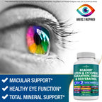 NEW AGE Eye Health Vitamins with Bilberry Lutein & Zeaxanthin Lycopene Resveratrol Grape Seed Extract Astaxanthin - Eye Vitamin - 180 Count