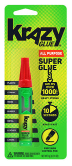 Krazy Glue All Purpose Precision Control Superglue Pen (4g), Clear, Fast-Drying Adhesive, One-Drop Applicator for Plastic, Ceramic, Wood, Rubber, Metal, Leather & More