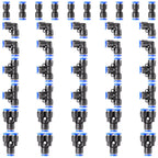 TAILONZ PNEUMATIC 5/32 inch or 4mm od Push to Connect Fittings Pneumatic Fittings Kit 10 Spliters+10 Elbows+10 tee+10 Straight (40 pcs)