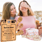 Sister Birthday Gifts from Sister - "Recipe for a Special Sister" Sister Birthday Gifts Cutting Board Set, Bamboo-Made Engraved Utensil Set Christmas/Birthday Day Gifts for Sister Adult