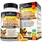 Turmeric Curcumin with Black Pepper Extract 1500mg - High Absorption Ultra Potent Turmeric Supplement with 95% Curcuminoids and BioPerine - Non GMO Tumeric Capsules for Joint Support - 90 Capsules