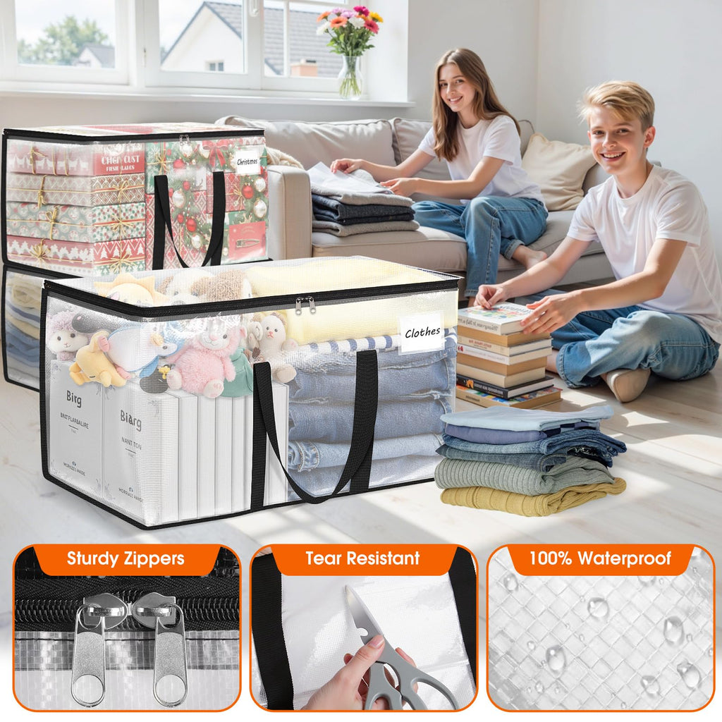 Fab totes Moving Bags Extra Heavy Duty Oversized Storage Bags with Reinforced Handle and Double Zippers,Moving Supplies Totes for Storage Packing Dorm Room Essentials Alternative to Moving Boxes