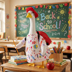 Hodola Back to School Porch Goose Outfit with Schoolbag for 23" Statue