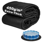 Abimars Pool Liner Pad for Above Ground Pools, 21 FT Round Extra-Thick Pool Mat, Seamless Comfort Underfoot, Puncture-Resistant Industrial-Grade Black Synthetic Fiber Pad