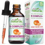 Why Not Natural Vitamin B Complex Liquid Drops - Supplement for Women - Vegan and Sublingual Forms of B1 B2 B3 B5 B6 Biotin Folate and Choline - Plus Blend for Energy Support