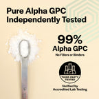 Xalya Alpha GPC Powder 99% Purity 500mg Extra Strength Brain Supplement for Focus & Mental Clarity Third Party Tested, Natural Choline, 170 Servings (3oz) Powder Form