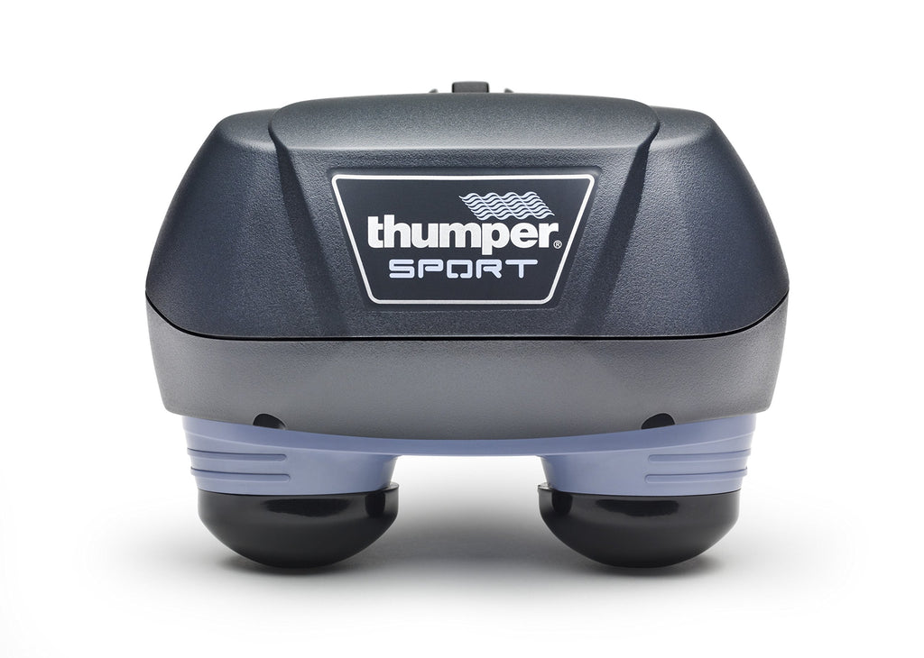 Thumper Sport Percussive Massager - Deep Tissue Home use Massage for Muscles, Back, Shoulders, Neck, Legs, arms. Portable Therapy Action Electric Handheld Massager with Long Handle