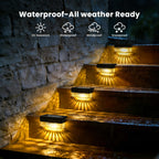 COOZAMING Solar Deck Lights Outdoor 24 Packs, Solar Powered LED Step Lights Waterproof Outdoor for Deck, Step, Fence, Wall, Patio, Yard, Pool, Pathway and Stairs (Warm White)