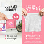 Stall Mates Wipes Feminine Fresh - Flushable | Individually Wrapped Cleansing Travel Friendly PH balanced Unscented with Sunflower, Rosemary and Aloe (90 on-the-go singles) BULK PACK