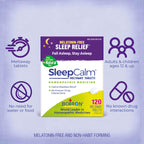 Boiron SleepCalm Tablets Sleep Aid for Deep, Relaxing, Restful Nighttime Sleep - Melatonin-Free and Non Habit-Forming - 120 Count