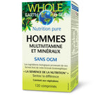 Natural Factors Whole Earth & Sea Men's Multivitamin & Mineral - Daily Health Supplement for Men Under 50 - Vegan, Non-GMO & Gluten-Free - 120 Tablets (60 Servings)