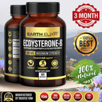 Earth Elixir Ecdysterone Supplements 900mg (180Capsules) – Made in USA - Muscle Building Supplements for Men w/ 95% Beta Ecdysterone w/Hydroxypropyl-β-Cyclodextrin for Enhanced Bioavailability