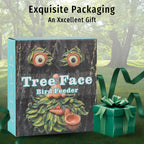 Flytime Tree Face Garden Decor with Bird Feeder - 12 Inch Whimsical Outdoor Statue, Weather Resistant Resin Tree Hugger Art for Yard & Garden