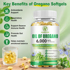SIGNILIFE Oil of Oregano with Black Seed Oil, 6000mg Oregano Oil Capsules for Immune Support with High Carvacrol & Thymoquinone, Antioxidant, Non-GMO, Gluten Free, 300 Softgels