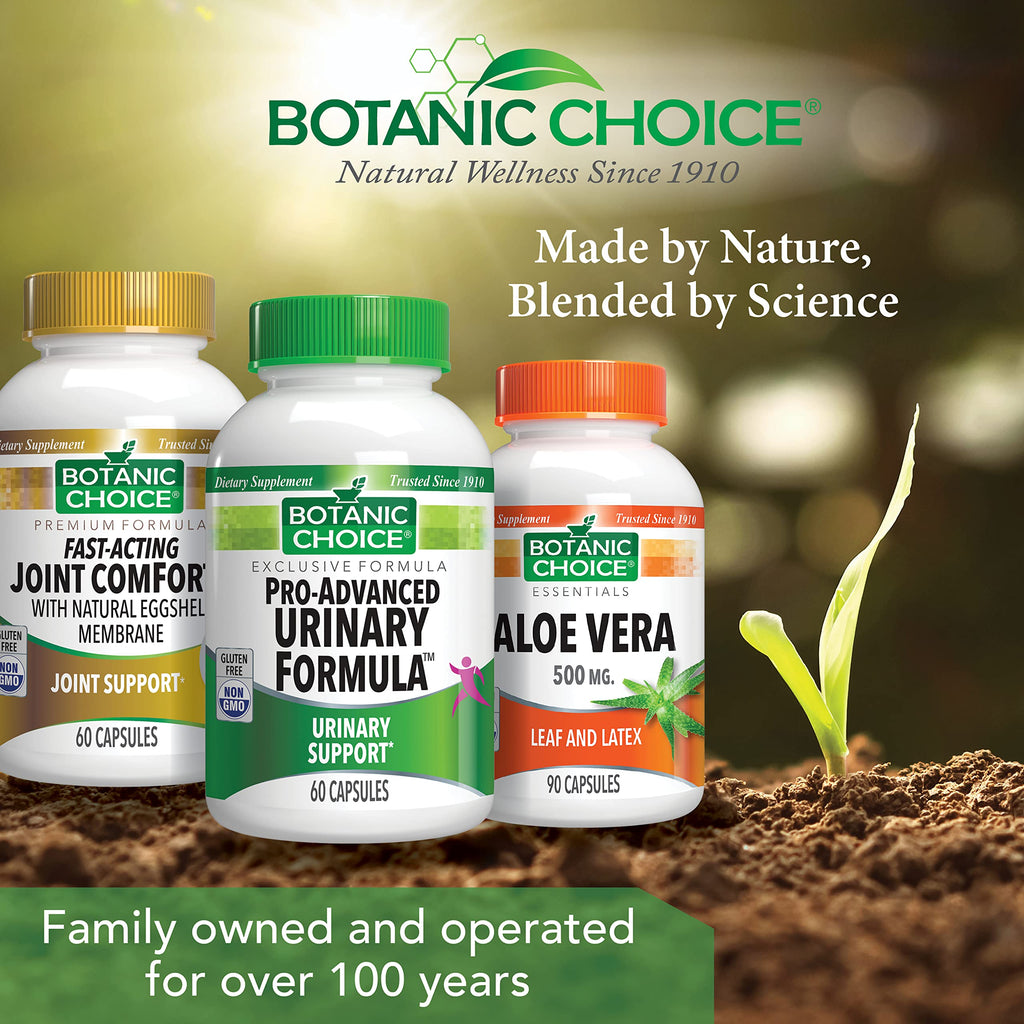 Botanic Choice Pro-Advanced Urinary Formula-Blend for Urinary Tract Health Support - Magnesium Cranberry Uva Ursi Damiana - 60 Capsules