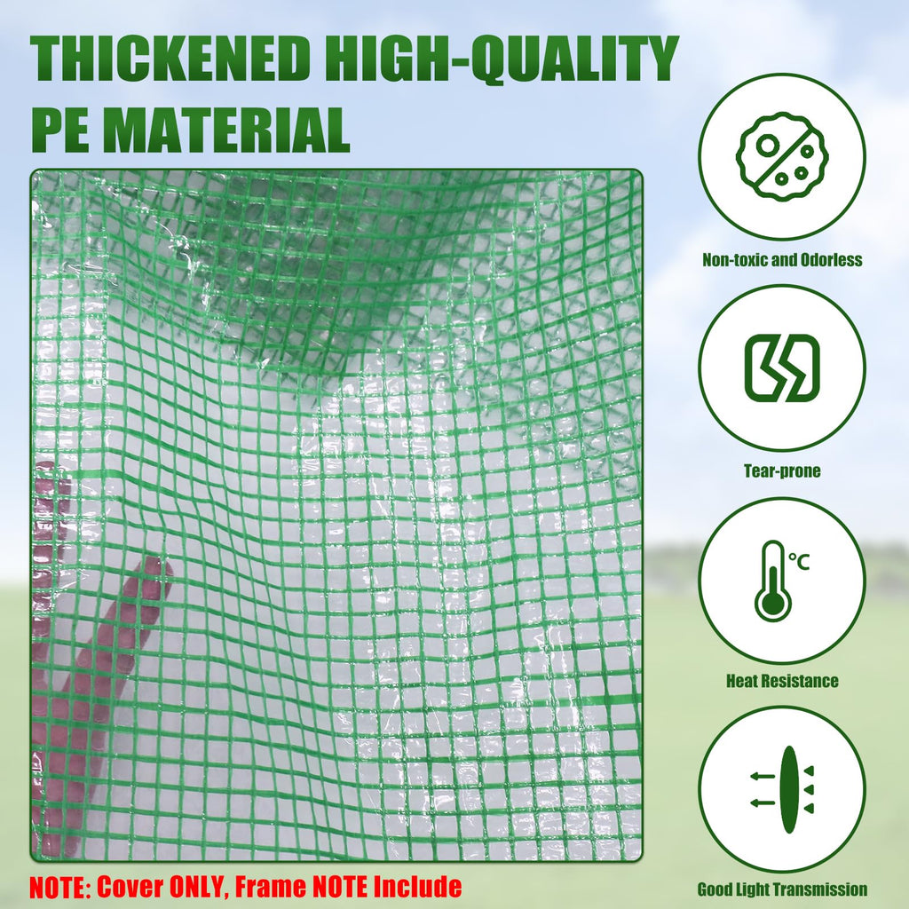 Walk-in Greenhouse Replacement Cover 56×56×76inch (Frame Not Included)