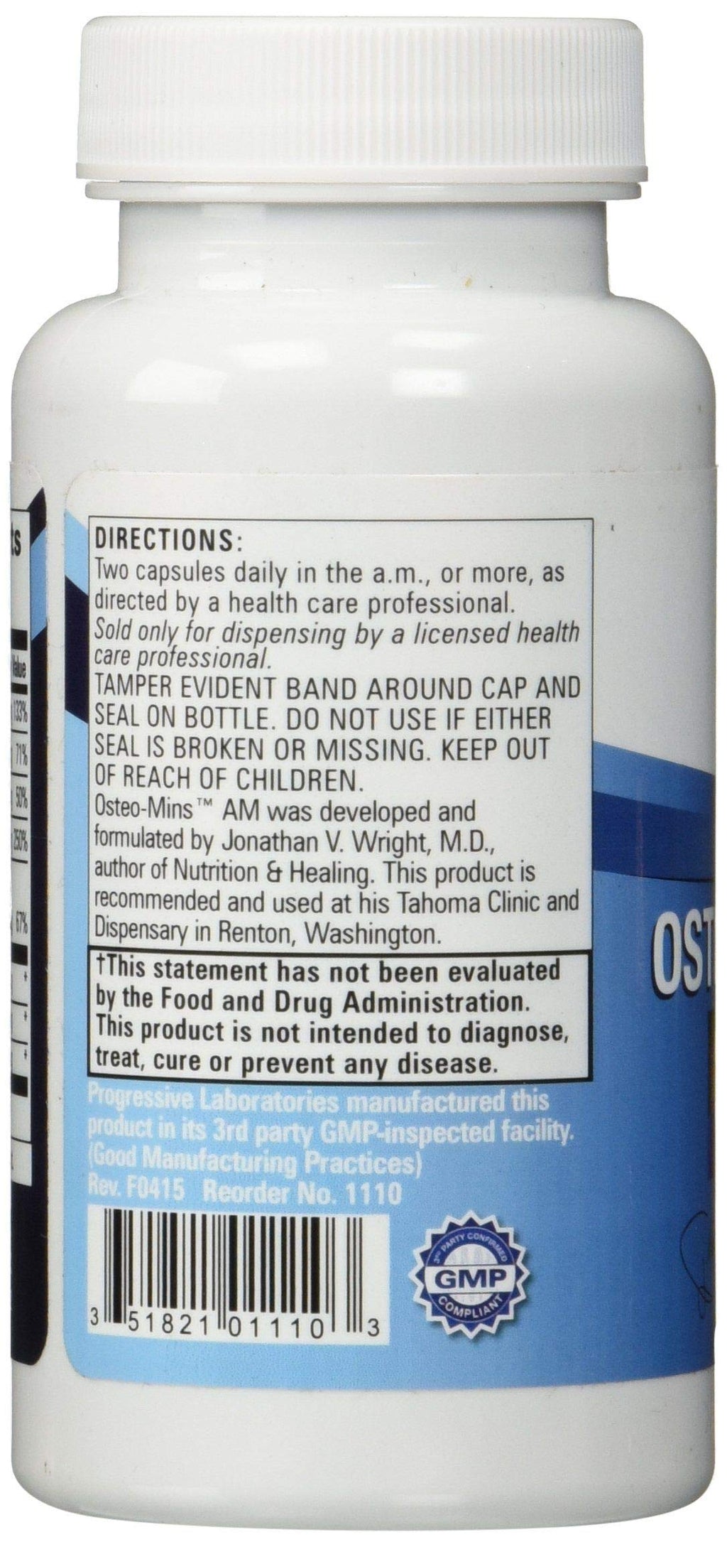 Progressive Labs Osteo-Mins AM Supplement, 60 Count by Progressive Labs