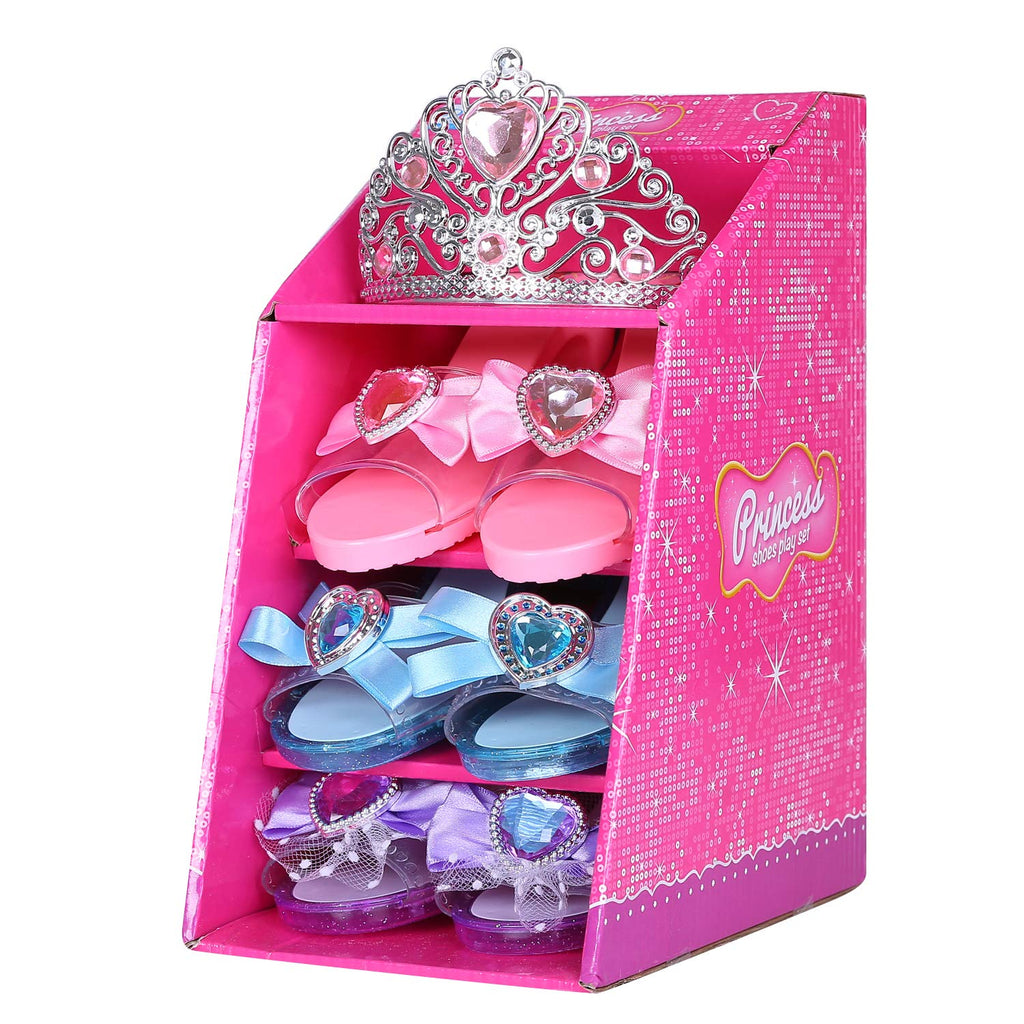 Mastom Girls Princess Dress Up Shoes and Tiara Play Set