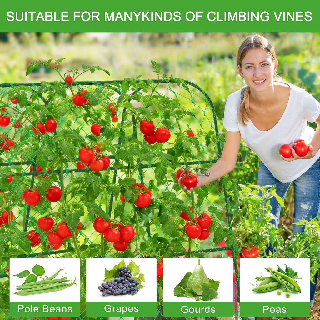 WLLEYAY Large U-Shape Cucumber Trellis for Raised Bed,49.2x49.2x23.6in