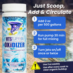 HTS Turbo 1.5 lbs Non-Chlorine Spa Shock - Oxidizer for Hot Tub & Spa - Fast-Dissolving, Crystal Clear Water, USA Made
