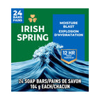 Irish Spring Bar Soap for Men, Moisture Blast, 3.7 Oz, 24 Pack