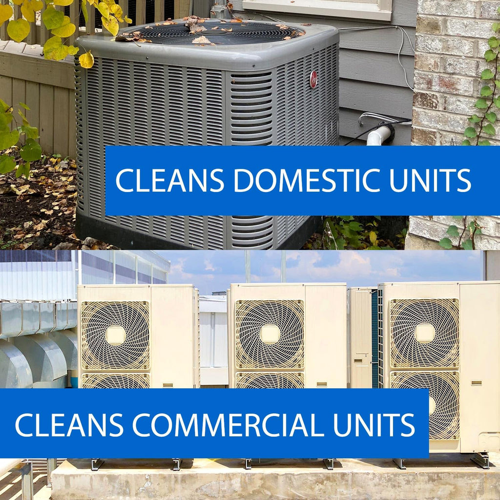 Quality Chemical Nu-Coil Professional Grade Concentrated/Air Conditioner Alkaline Condenser Coil Cleaner for AC Unit/AC Coil Cleaner 1 Gallon Combo (128 oz)