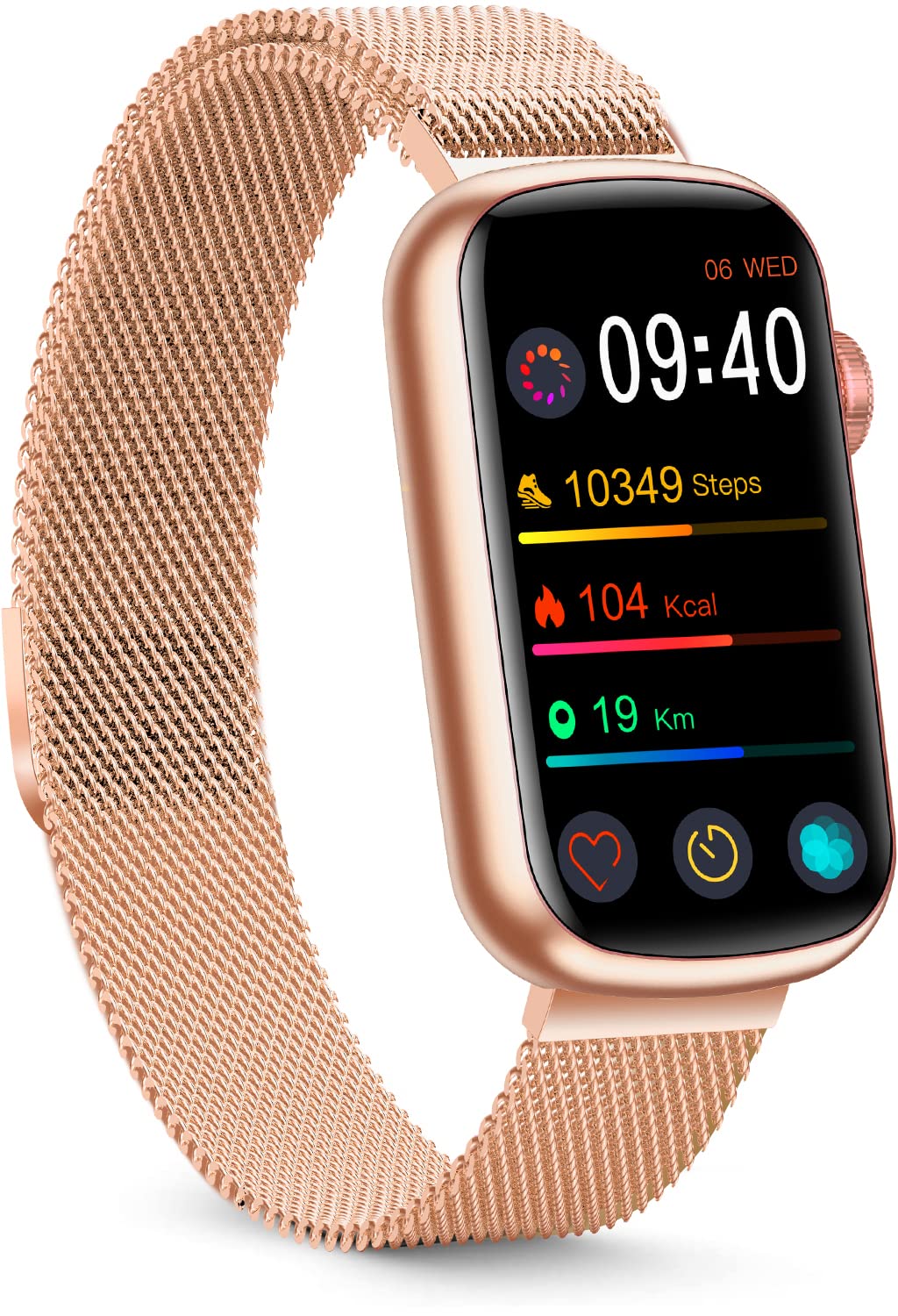 FITVII Slim Fitness Tracker with Blood Oxygen, Blood Pressure, 24/7 Heart Rate and Sleep Tracking, IP68 Waterproof Activity Trackers and Smart Watches with Step Tracker, Pedometer for Women Men