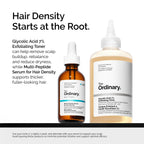 The Ordinary Multi-Peptide Serum for Hair Density, Peptide-Powered Formula for Thicker, Fuller Looking Hair, 2 Fl Oz