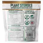 PURETREX Plant Sterols Complex with Beta-Sitosterol, CoQ10, Hawthorn Berry & Grape Seed Extract, 120 Vegan Capsules, Cardiovascular Wellness & Cholesterol Balance Daily Support, Non-GMO, UK Made