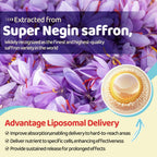 Liposomal Saffron Gummies for Kids 4+, Saffron Supplements w/Holy Basil, Rosemary, Magnesium Glycinate, Omega-3 & More, Brain Focus Support Supplement, Vegan, Organic, Sugar Free, 60 Chewables