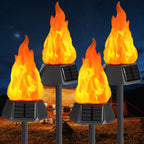 Toodour Solar Halloween Lights Outdoor, 4 Pack Solar Torch Light Waterproof