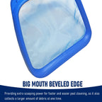 Poolvio Heavy Duty Swimming Pool Leaf Skimmer Net with Strong Reinforced Handle for Cleaning Swimming Pools, Hot Tubs, Spas and Fountains