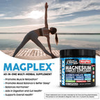 8in1 Magnesium Supplement Complex | Magnesium Glycinate Citrate Malate Gluconate Orotate Carbonate Lactate + Prebiotics Probiotics Digestive Enzymes Magnesio Capsules for Women Men by Clean Nutra