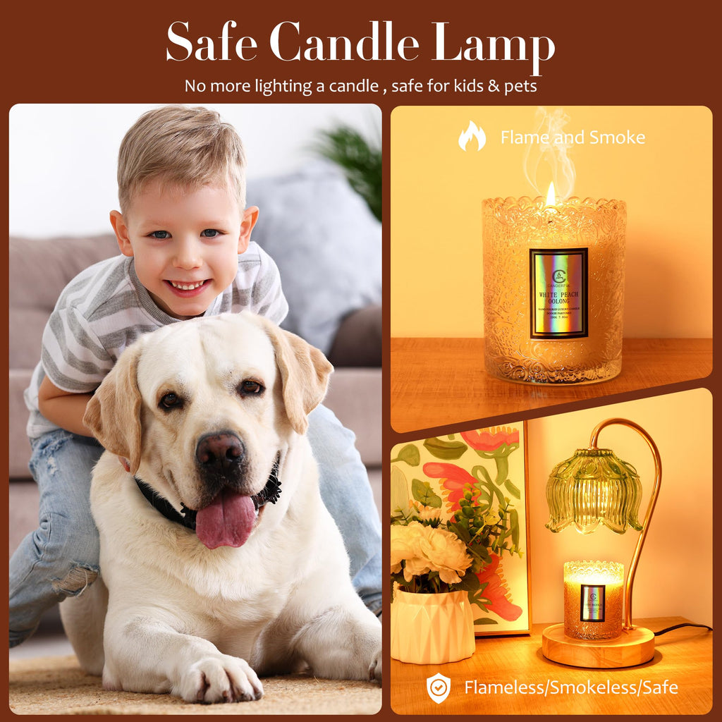 Merrtody Flower Candle Warmer Lamp with Timer & Dimmer