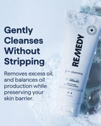 Remedy for Lightweight Cleansing | Gel to Foam Cleanser for Normal to Oily Skin | 0.5% Salicylic Acid, Ceramide NP, Niacinamide, Green Tea | By Dermatologist Dr. Shah, 5 fl. Oz