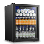 Antarctic Star Beverage Refrigerator Cooler 68 Can, Mini Fridge with Glass Door for Beer Drinks Wine,Freestanding Small Fridge with Electronic Temperature Control for Home and Bar,1.7 cu.ft