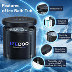 Wxtkkom Ice Bath Tub for Athletes & Adults, 119 Gallon Portable Cold Plunge with Cover, Multi-Layered Recovery Bath for Cold Water Therapy, Indoor Outdoor Home Gym Garage
