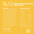 Tiki Cat Born Carnivore Dry Cat Food, Chicken & Turkey Meal, 3 lb Bag