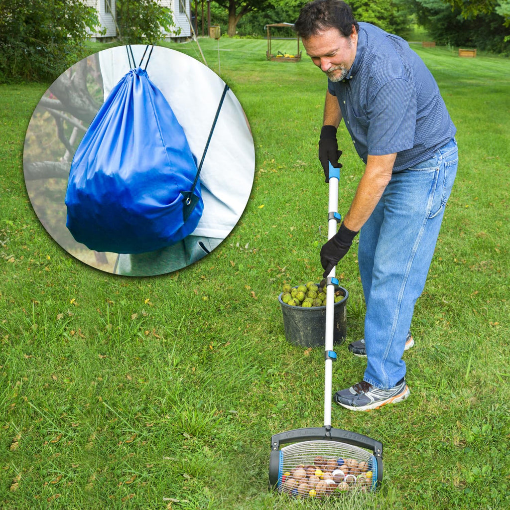 Zozen Nut Gatherer,Walnut Picker Upper,Side Opening Dump,1.5 Gallon