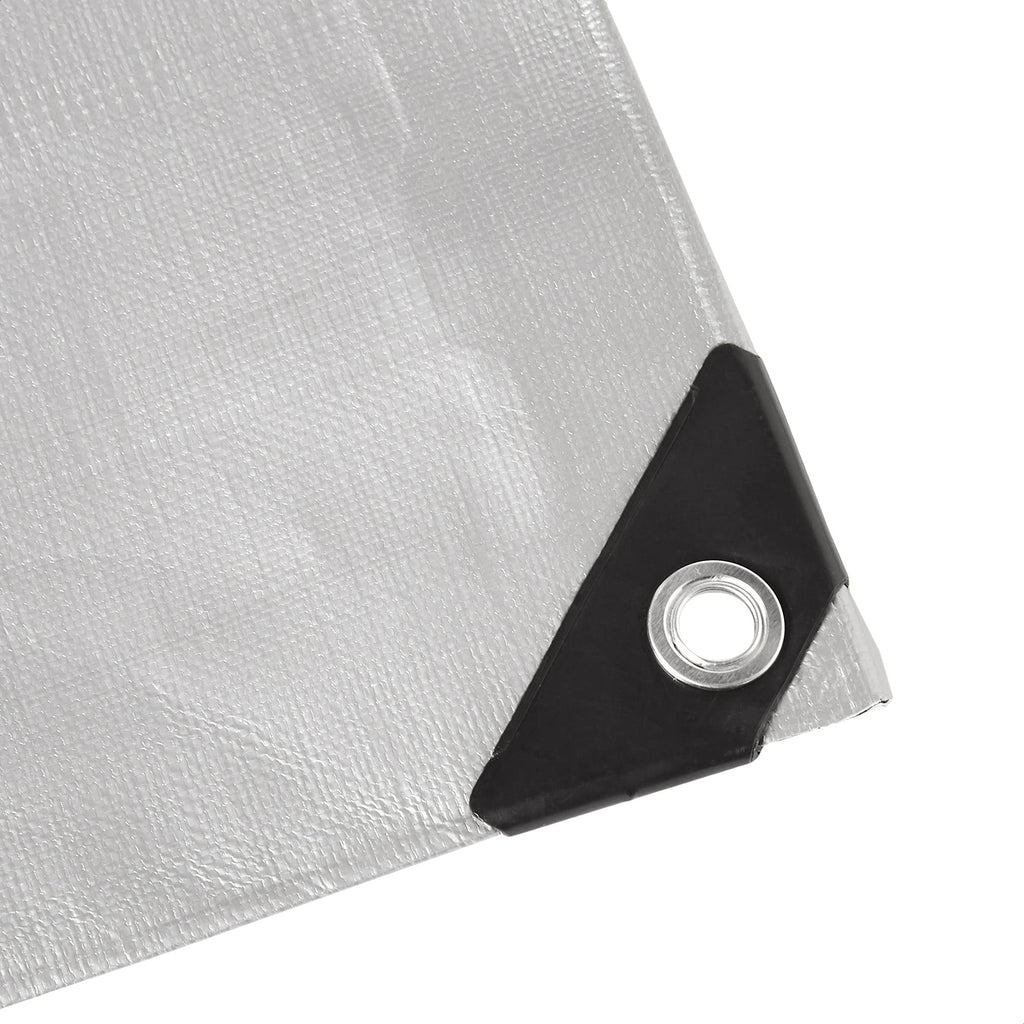 Amazon Basics Multi Purpose Waterproof Poly Tarp Cover with Grommets, 20 x 20 ft, 10MIL Thick, Brown/Silver, 1-Pack