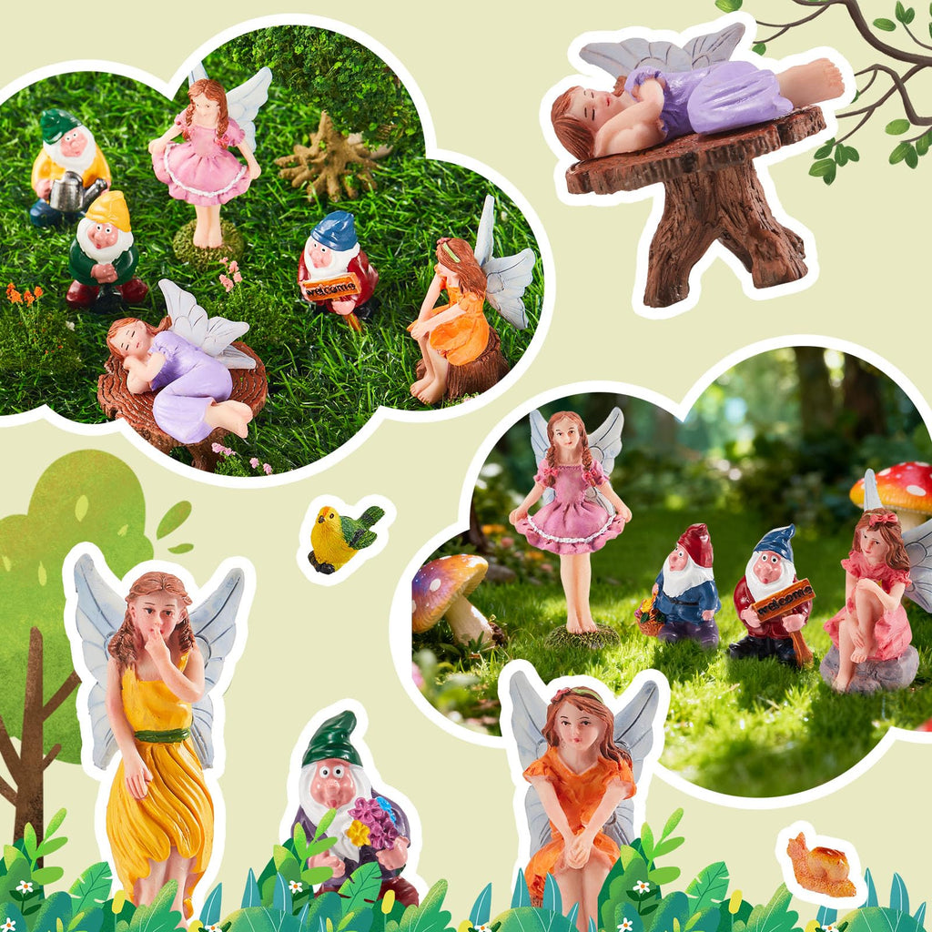 24 Days Magic Fairy Garden Accessories Advent Calendar, Waterproof Fade Resistant DIY Miniature Garden Decor Holiday Birthday Countdown Surprise Gift for Kids Fairy Lovers