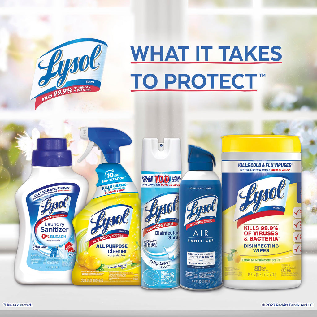 Lysol Disinfectant Handi-Pack Wipes, Multi-Surface Antibacterial Cleaning Wipes, for Disinfecting and Cleaning, Lemon and Lime Blossom, 480 Count (Pack of 6)