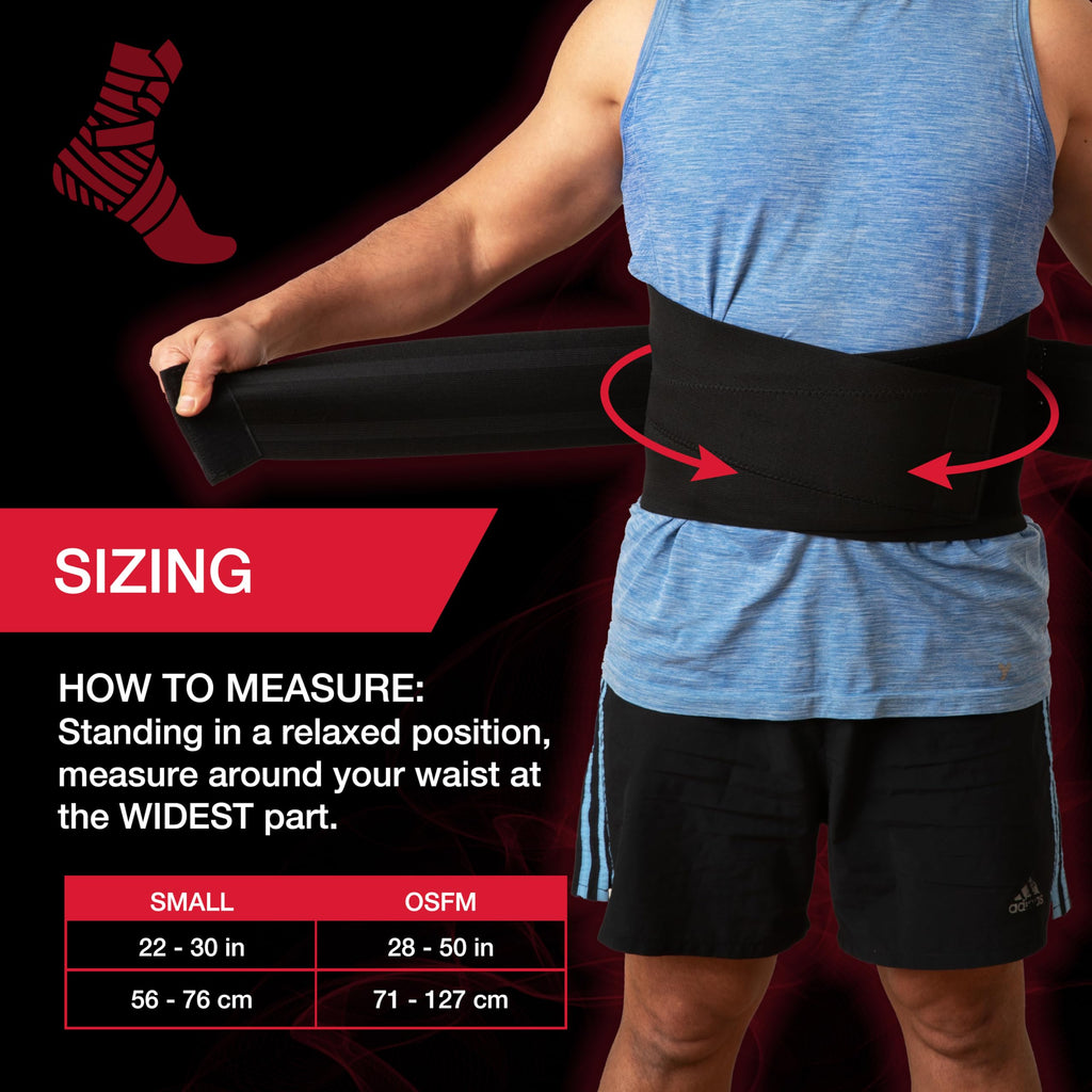 MUELLER Sports Medicine Adjustable Back Brace, Ideal for Upper and Lower Back Pain, Relief & Support for Men and Women, Strains, Sciatica, Scoliosis, Black, One Size