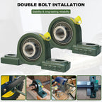 SACKORANGE 2 Pack UCP202-10 Pillow Block Bearing - 5/8" Mounted Pillow Block Bearings Solid Cast Iron Base - Self Alignment