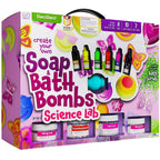 Dan&Darci Soap & Bath Bomb Making Kit for Kids, 3-in-1 Spa Science Kits, Craft Gifts for Girls & Boys Age 6-12 Year Old Girl Crafts: DIY Experiment Toys, Gift for Kid Ages