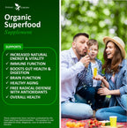 Potent Garden Super Greens Capsules, Fruits and Veggies Supplement, Organic Greens Tablets with Alfalfa Beet Root & Tart Cherry, Daily Nutrition Support, 60 Ct
