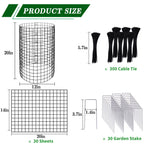 Adnee 10 Packs Wire Plant Protector from Animals - 20" H X 12" D Metal Mesh Plant Cage Covers - Sturdy Garden Bunny Barricades Chicken Wire Cloche for Plants Shrubs Vegetables Flowers