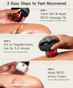 REVO The Original 4-in-1 Smart Cupping Massager with LED Light, Heat, Dynamic Suction & Vibration Massage, Portable Cordless Rechargeable Cupping Device for Body- 1 Pack