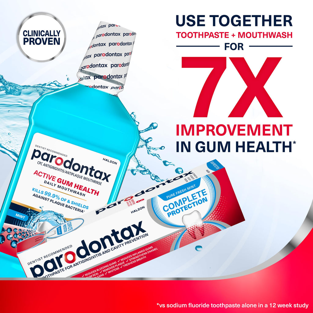 Parodontax Complete Protection Toothpaste, Pure Fresh Mint, 3.4 oz x 3